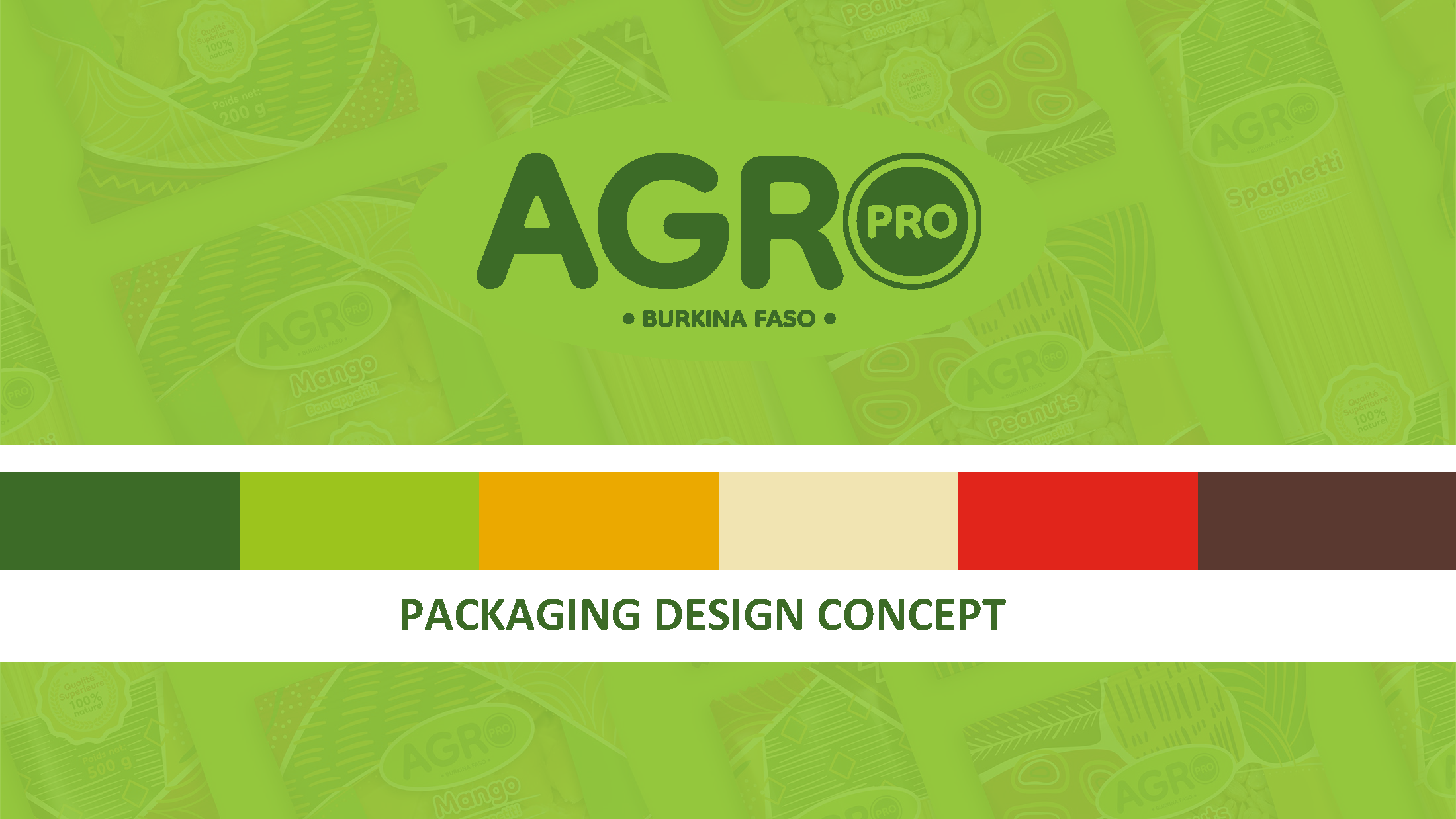 AGRO Pro packaging design concept title slide