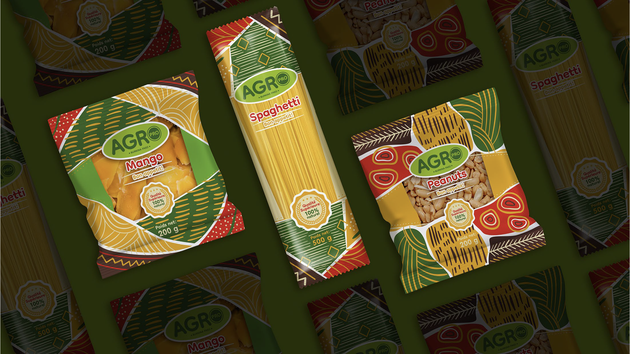 AGRO Pro packaging display on green background