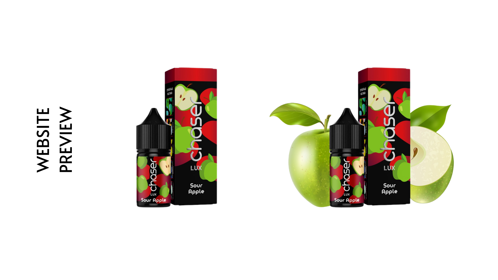Slide 2 - Product photography of Sour Apple flavor