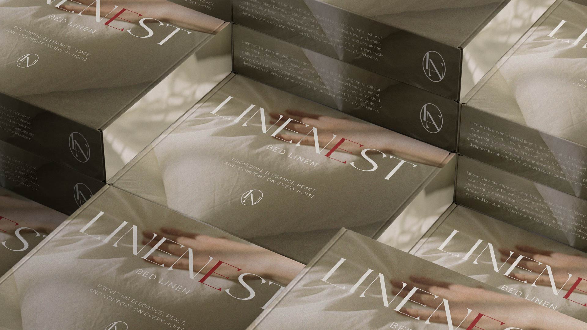 Linenest product packaging boxes with branding